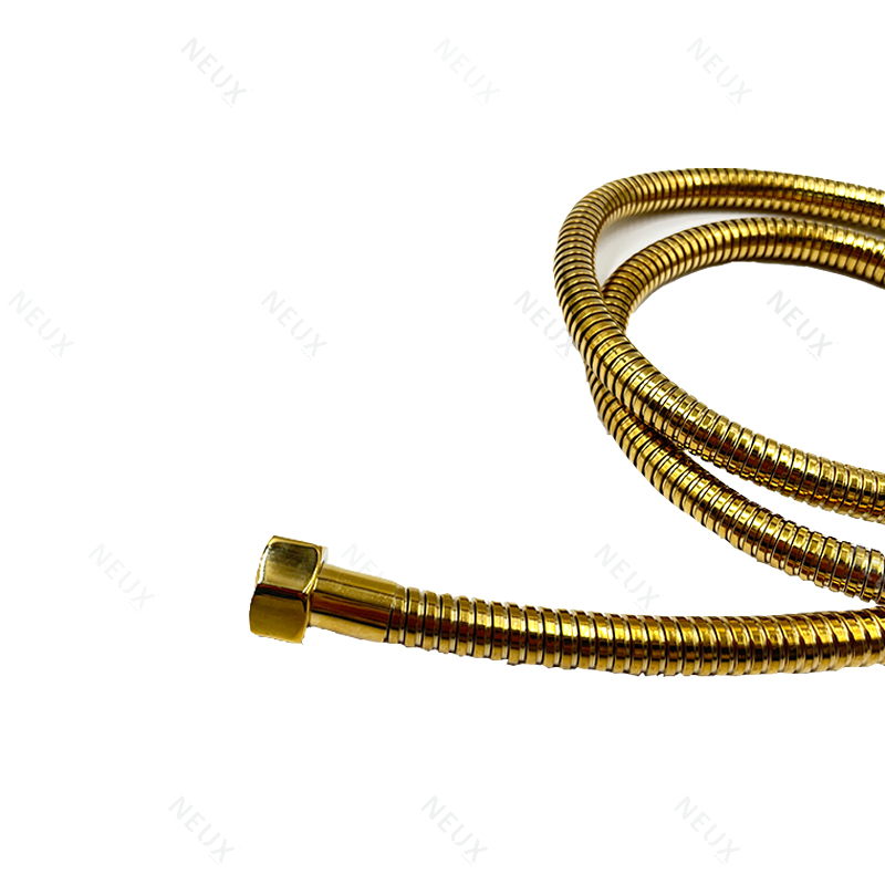 In Stock Bathroom Golden Leakproof Flexible Hand Stainless Steel Shower Hose