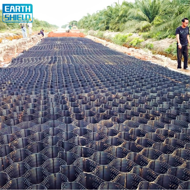 HDPE Driveway Gravel Stabilizer Geocell Load Support, Retaining Wall Ground Grid Stabilizer