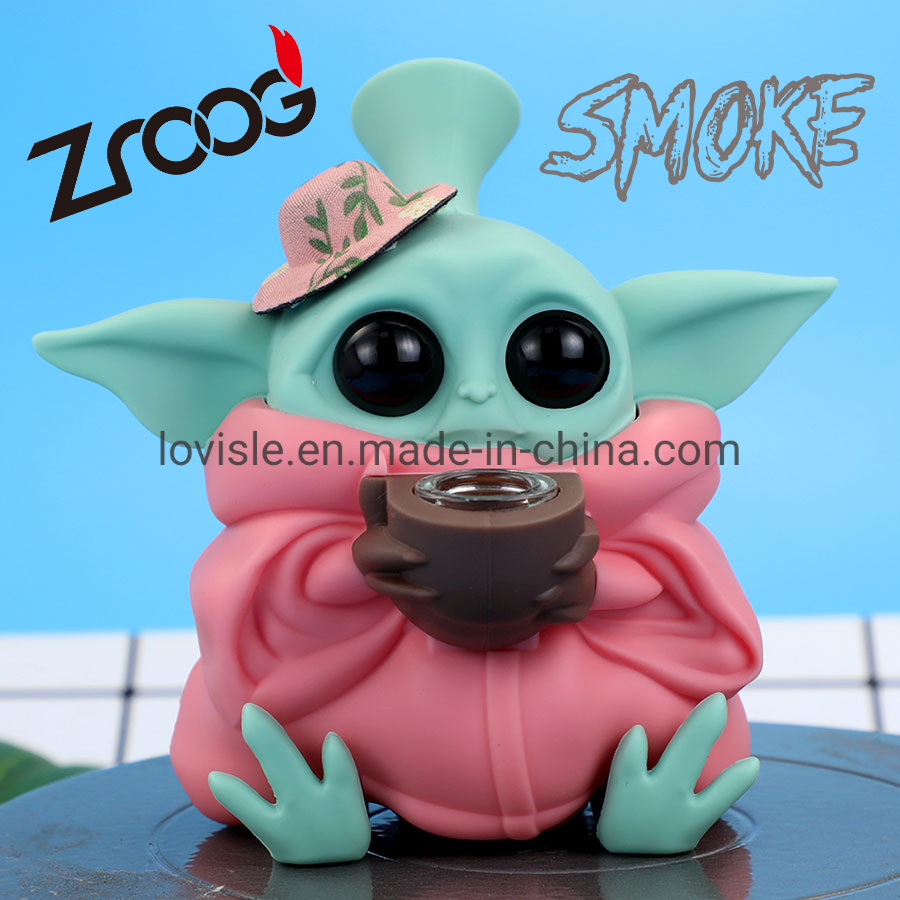 Babyyoda Glass Smoking Water Pipe Collectible Silicone Pipe Glass Bowl