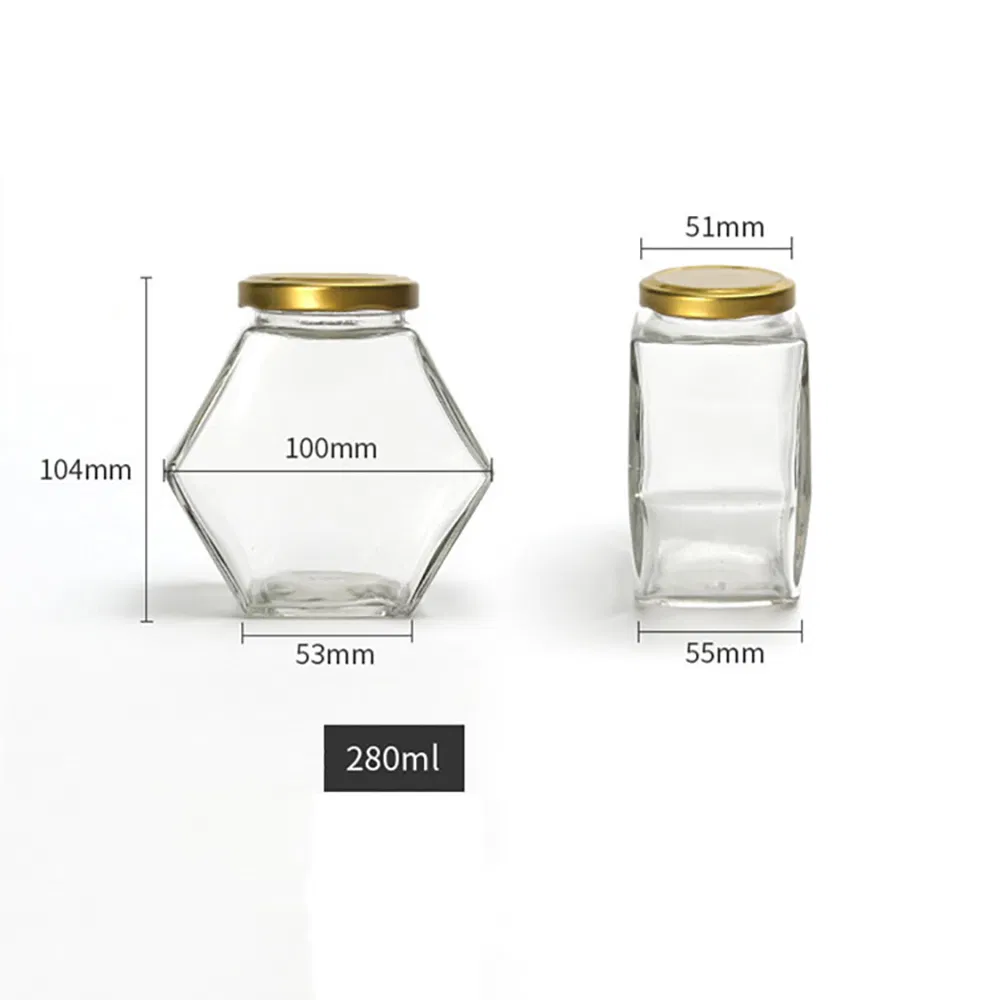 Kitchen Candy Jar with Lid Honeycomb Shape Container Storage Bl30012