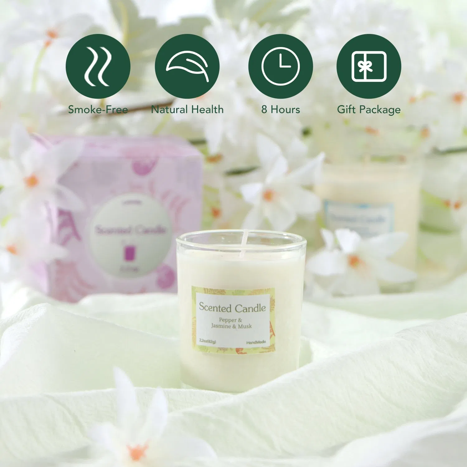 Essential Oil Infused Scented Candle for Relaxation and Stress Relief