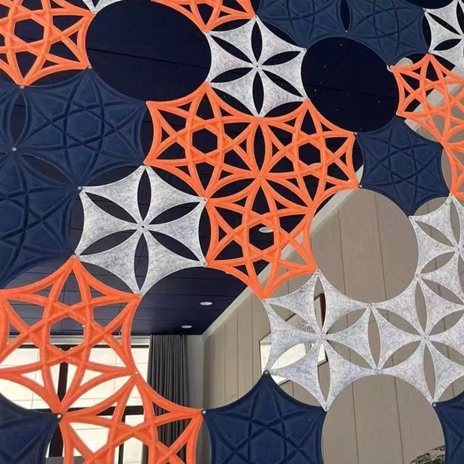 Pet Felt Polyester Fiber Fire Retardant Desktop Divider Corporate Office Hollow Carving Screen Manufacturers and Suppliers Can Be Customized