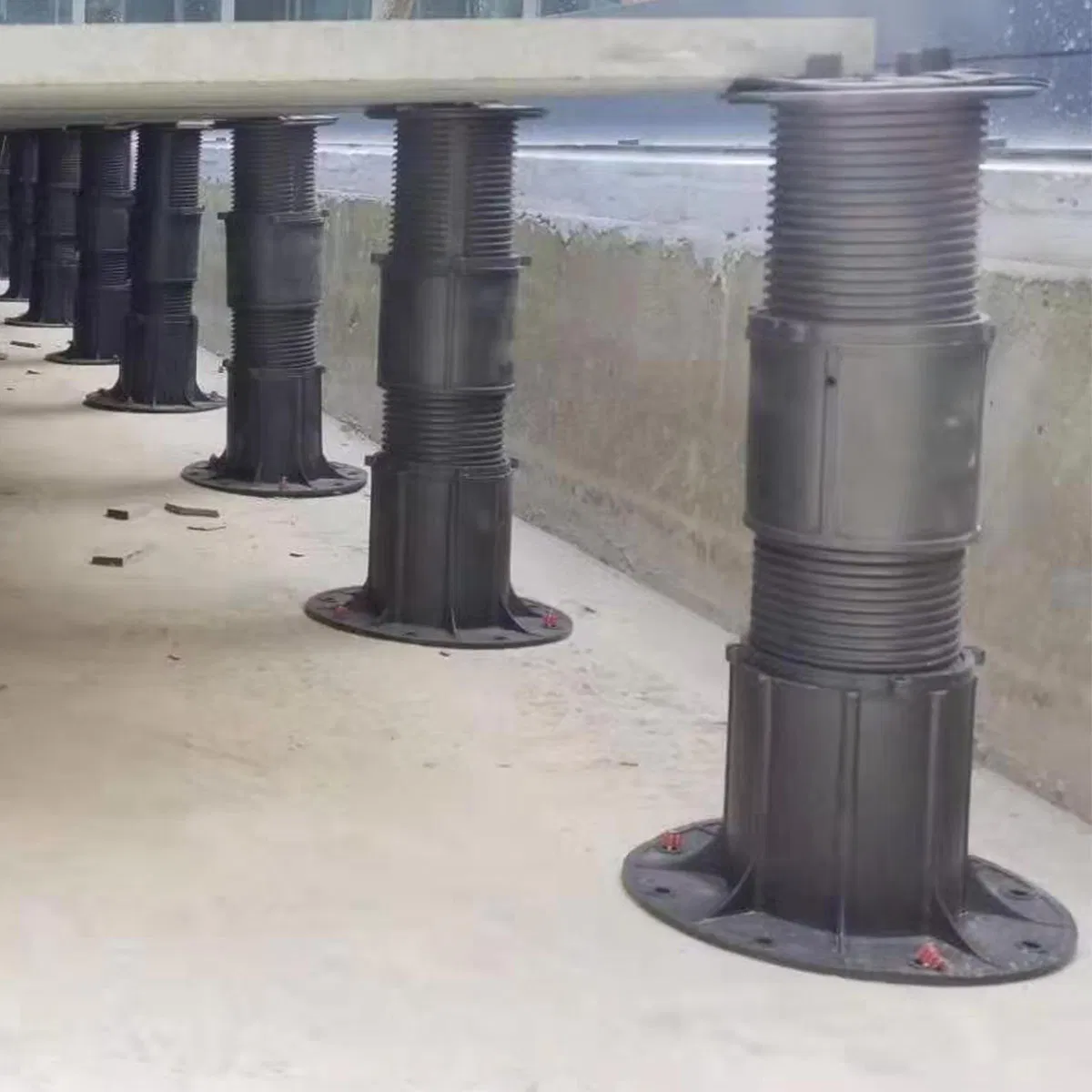 Easy Install Quick Pressure Resistance Recyclable Floor Height Adjustable Pedestal