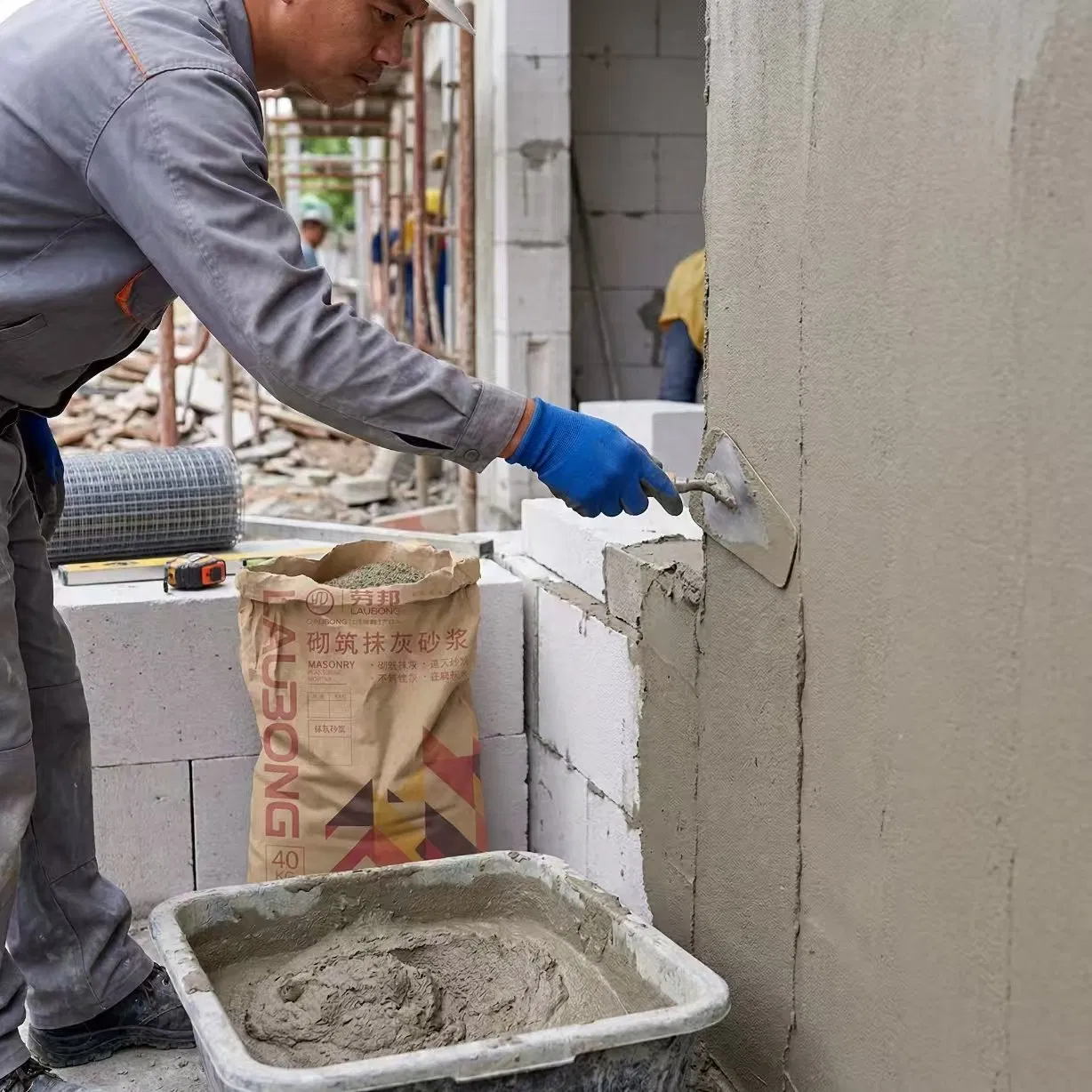 Specialized Wall Rendering Mortar Building Material for Concrete Blocks