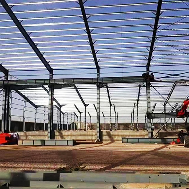 H Column Wind-Resistant Widely Garden Large-Span Storage Metal Standard Roofing Steel Structure Shed for Warehouse Workshop Hangar Building