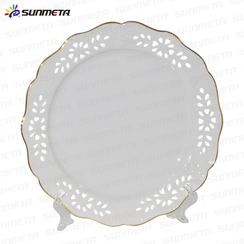 2016 Fashion Decoration 8" Ceramic Engraving Sulimation Plate