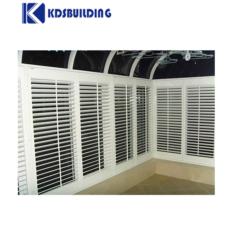 Wooden Shutter Outdoor Blind Window for Windows White Window Shutters Exterior Horizontal Louver Window