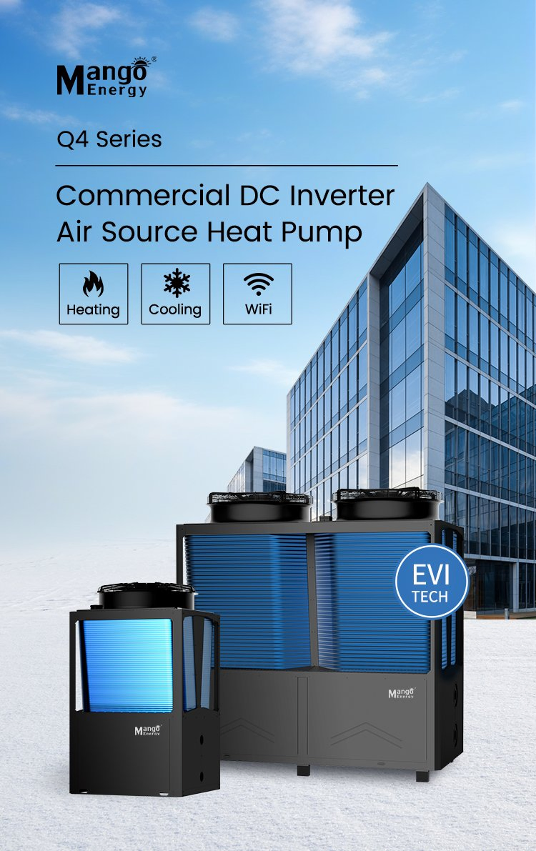 Full DC Inverter Commercial Cooling Heating Air to Water Heat Pump WiFi Control High Cop Low Noise Evi