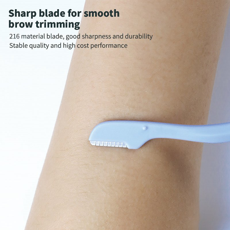 Portable Stainless Steel Double-Blade Disposable Razor & Travel Eyebrow Trimmer