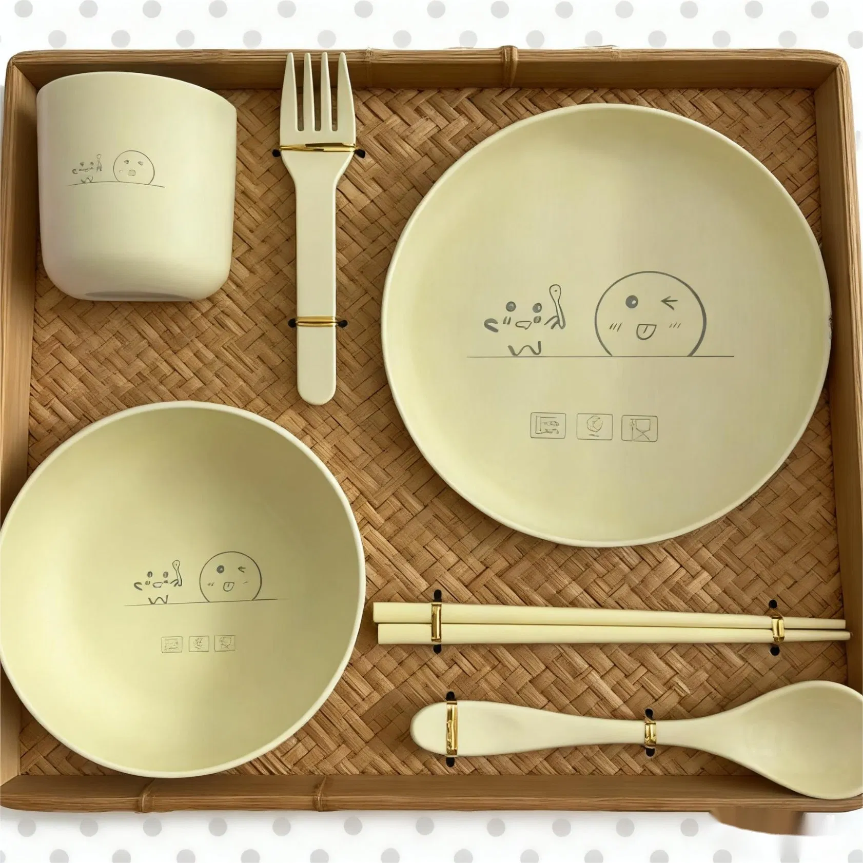 Degradable Eco-Friendly Polylactic Acid Children's Tableware