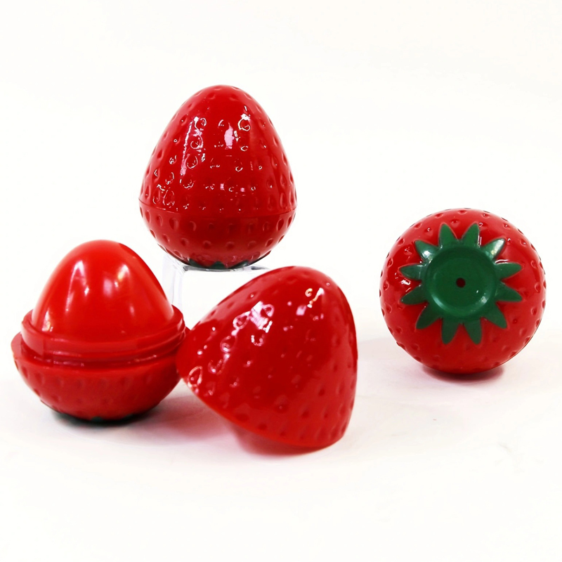 Moisturize Strawberry Lip Balm with Egg Ball Base Makeup