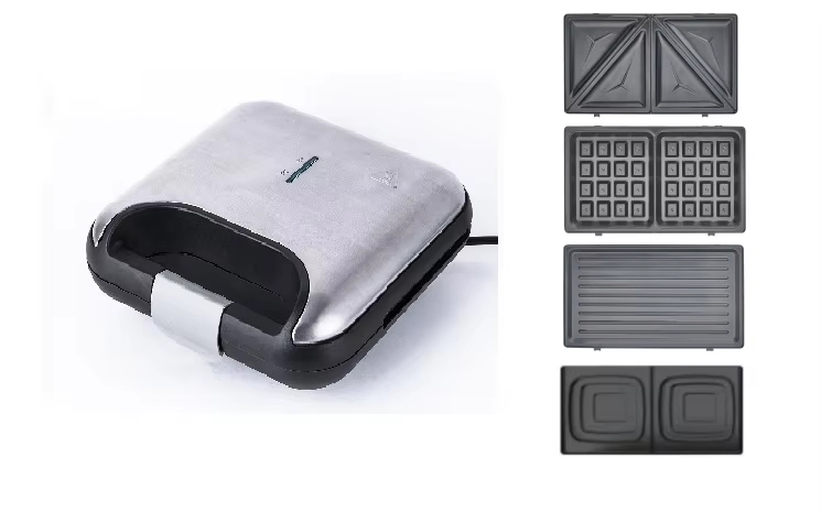 Electric Home Sandwich Toaster Maker Metal Waffle Maker with Non-Stick Plate