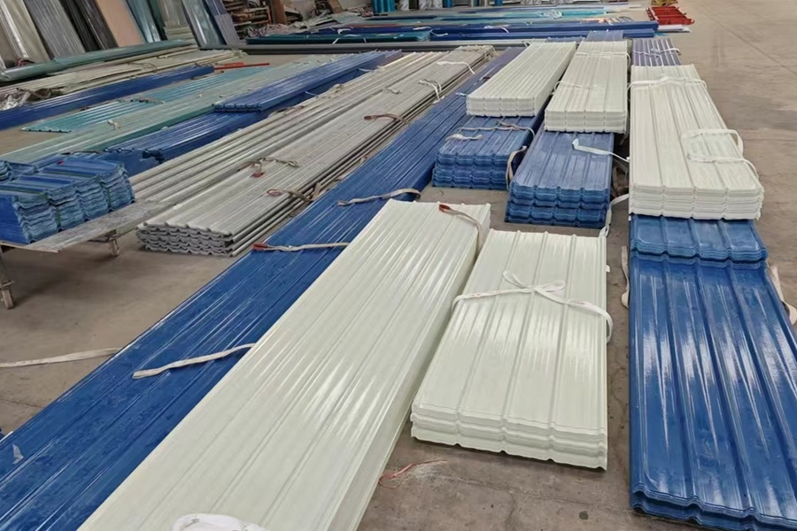Corrosion Resistant Limestone Yard Storage Raw Coal Shed FRP Roofing Sheet
