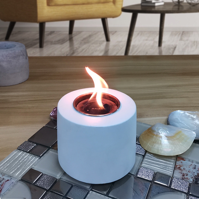 Small Creative Bio Ethanol Tabletop Fire Pit Bowl Ethanol Fireplace for Home and Outdoor