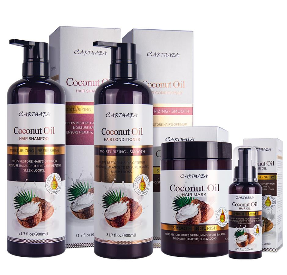 Online Wholesale and Retail Coconut Oil Hair Care Products Hair Shampoo and Conditioner Nourishing Restorative Argan Keratin Coconut Oil Hair Oil and Hair Mask
