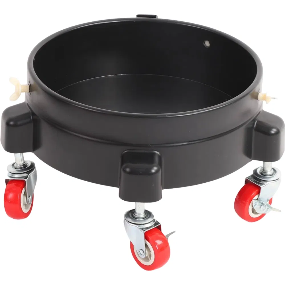 Portable Removable Rolling Plastic Dolly Car Washing Bucket Plastic Black Transparent Bucket with Lid for Car Detailing