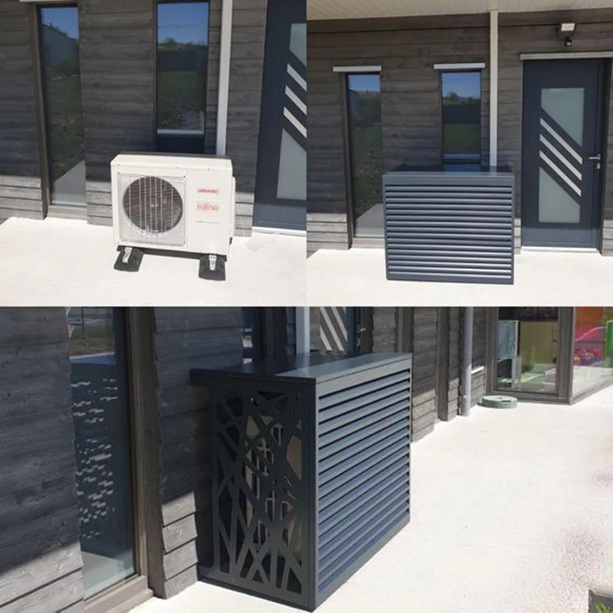 Outdoor Prefabricated Perforated Fireproofing Decorate Aluminum Air Conditioner Outdoor Protective Cover