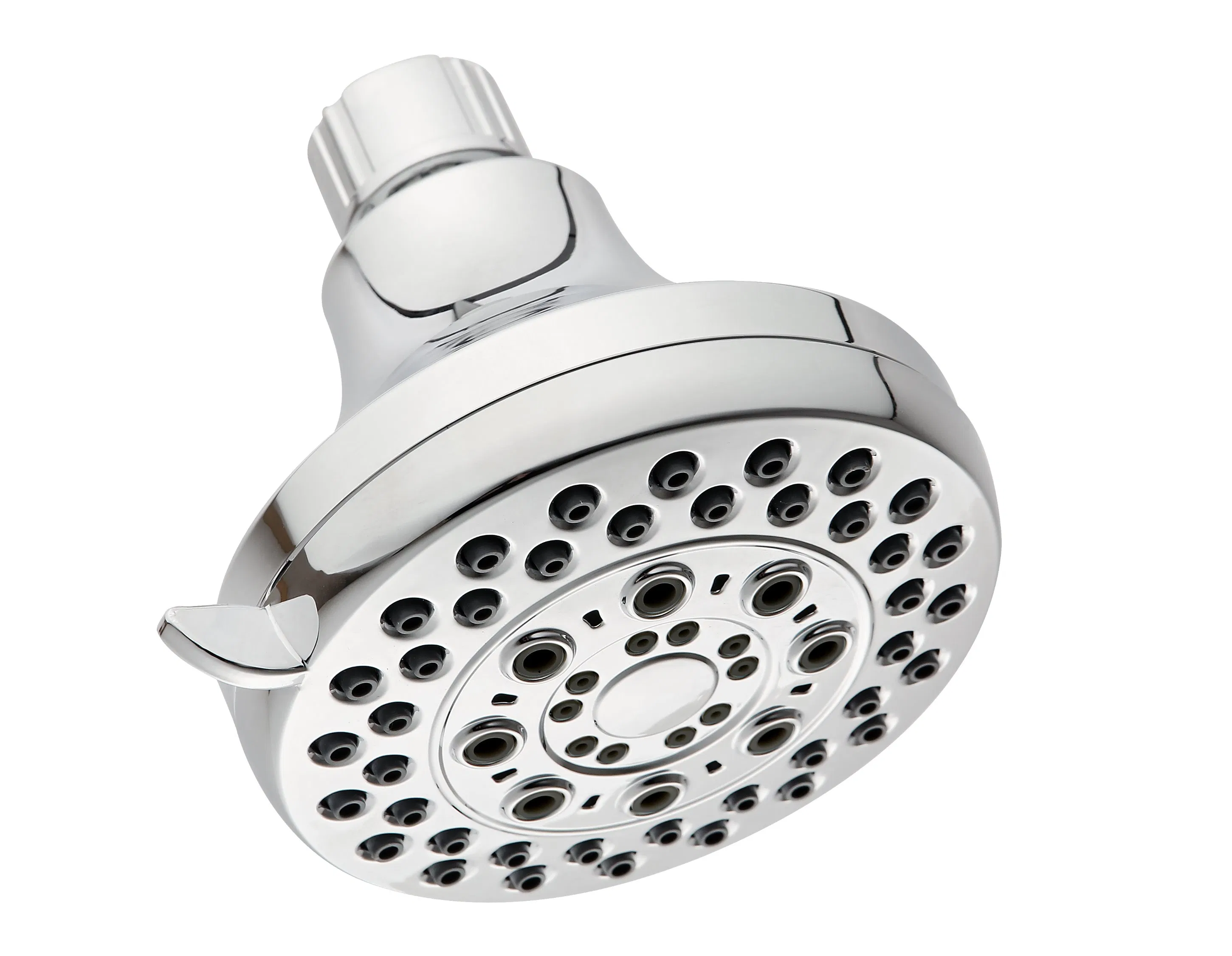 Bathroom Fittings Rainfall Shower Head 5 Functions Classic High-Pressure Wall Shower C21152, Chrome Face and Back Shell