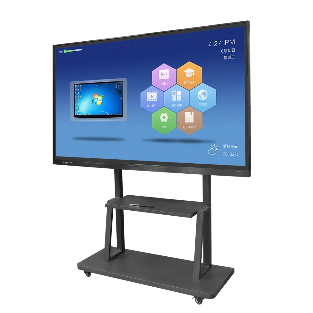 Dual OS Android X86 OPS 65 75 86 Inch Touch Screen Built in Computer Smart Interactive Boards for Schools