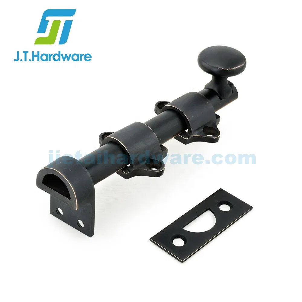 Latch Door Hardware Heavy Duty Solid Brass Slide Surface Bolt Dutch Door Bolt for Wooden Door