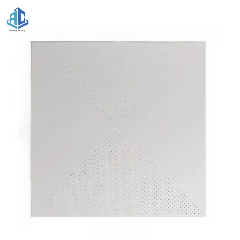 600X1200mm Perforated Aluminum Lay in Ceiling Aluminum Facade Cladding Aluminum Baffle Ceiling