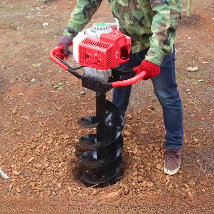 62cc Gasoline Post Hole Digger Soil Digging Machine Earth Auger with Ground Drill (GD600B)