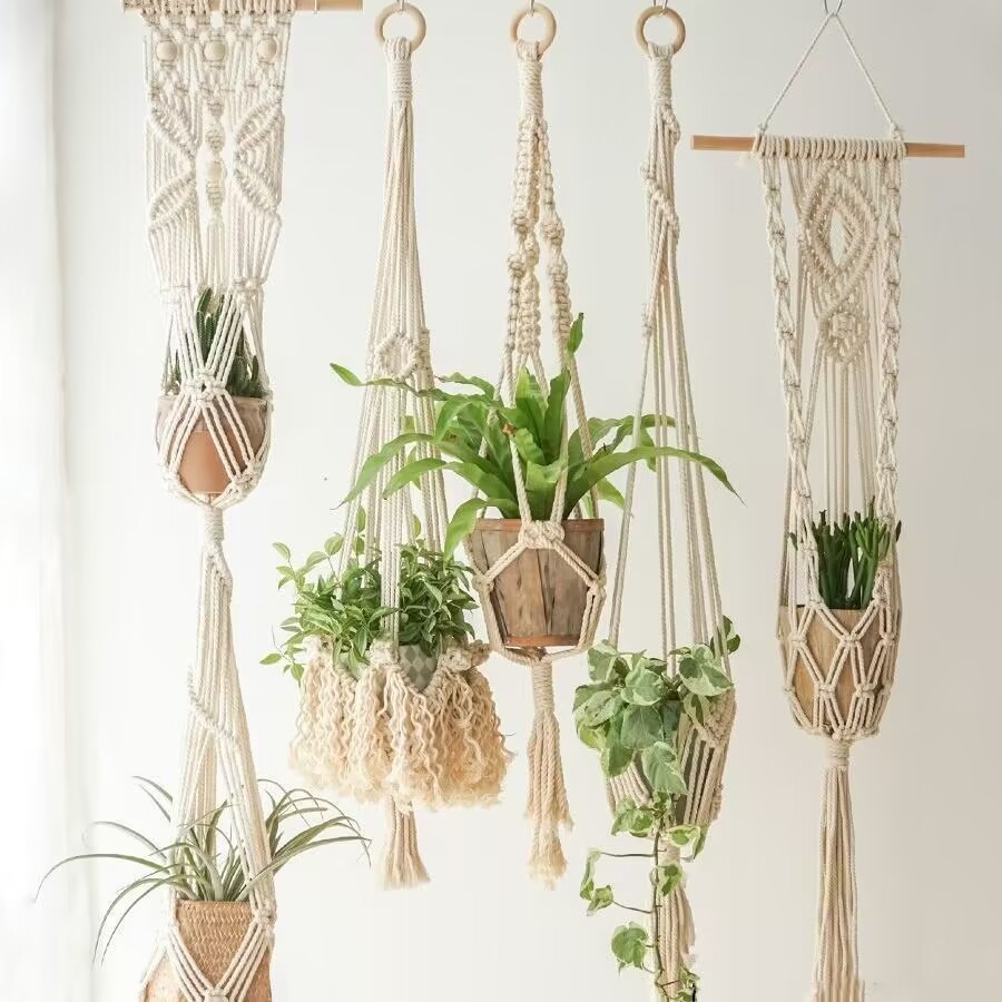 Macrame Plant Hanger Indoor Hanging Planter for Plants Holder Different Size for Boho Home Decor
