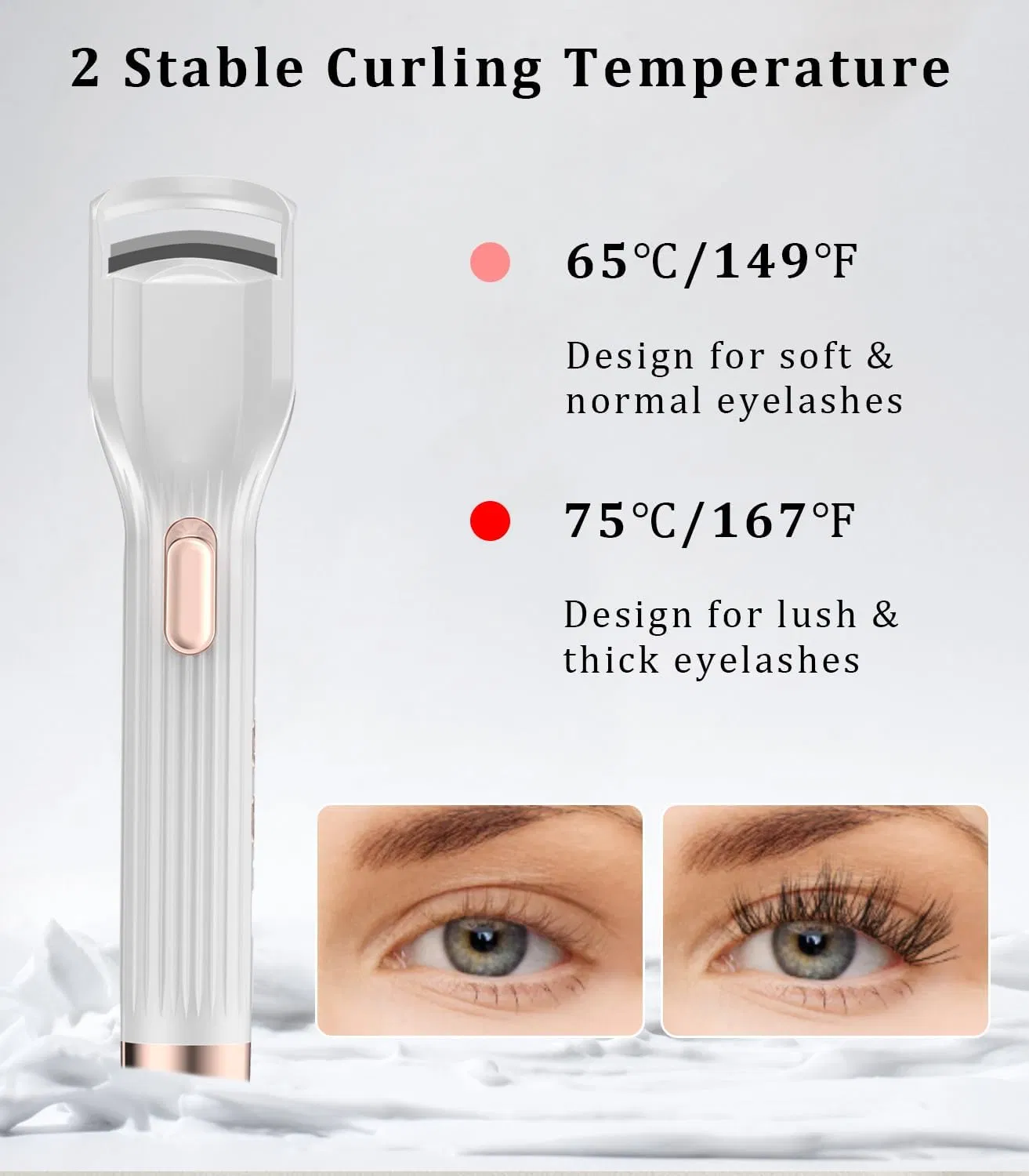 Premium Fast Heating Eyelash Curler - Ready in 8 Seconds