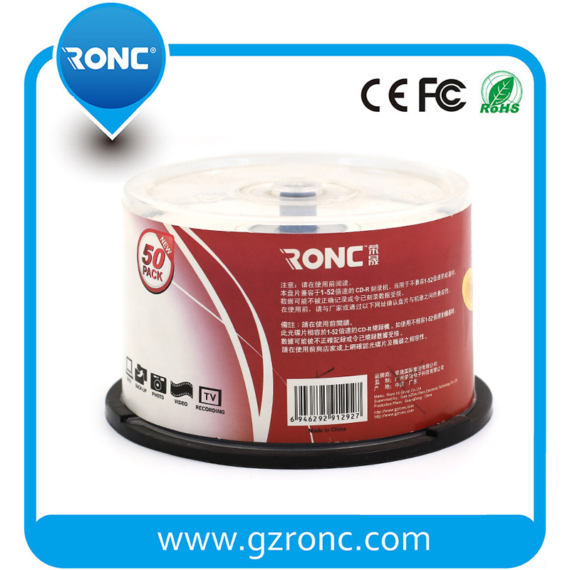 Чистые CD-R диски 700MB 80мин 52x, 50 шт