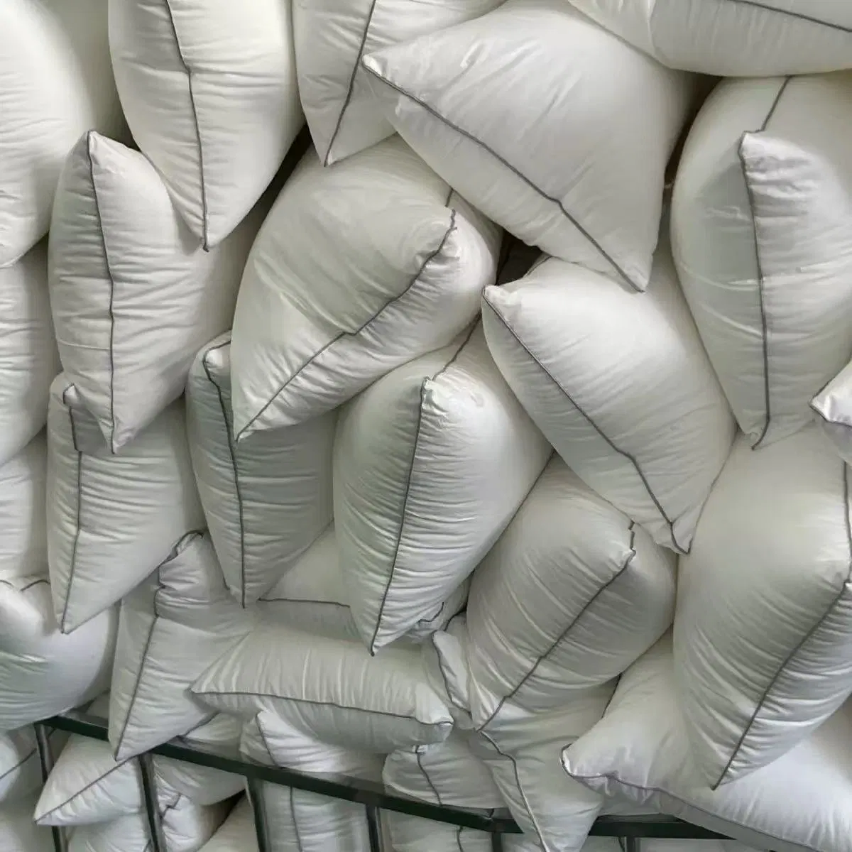 5-Star Luxury Hotel Healthy Solid White Microfiber Bed Pillow Neck Support Cheap Wholesale Brushed Filling