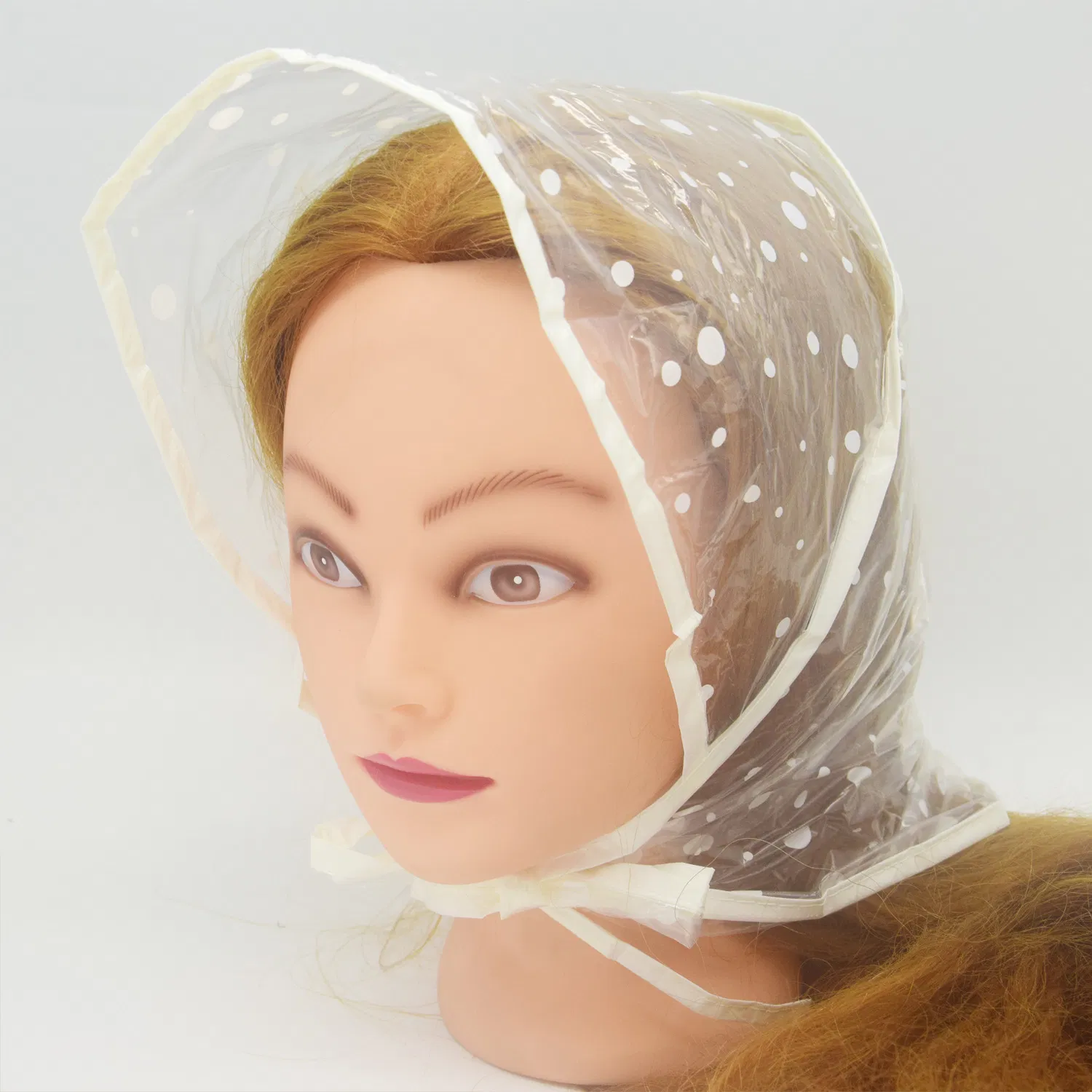 Plastic PE Hood Bonnet Hat PE Rain Cap