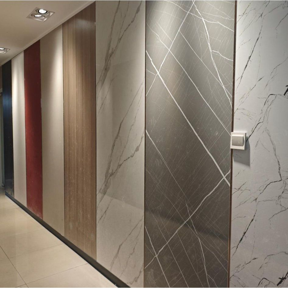 Luxury Wood Grain PVC Coated Fiber Cement Decorative Board for Interior Wall