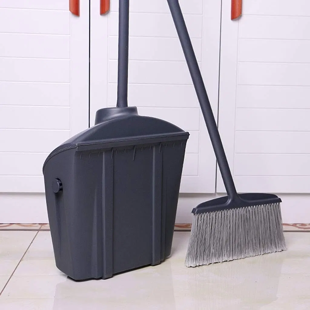 Broom and Dustpan Set with Lid Commercial Angle Broom and Dustpan Combo