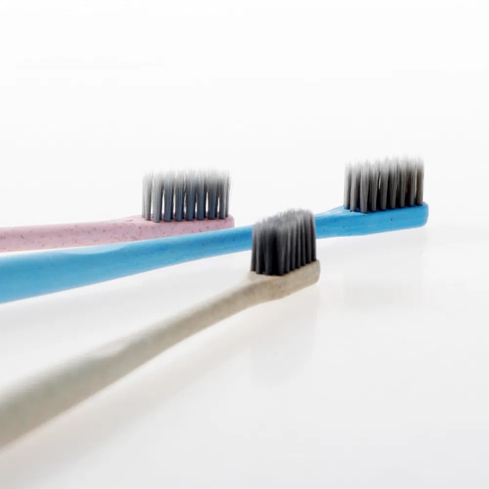 Eco-Friendly Wheat Straw Toothbrush with Hotel Amenities for Guest Room Using