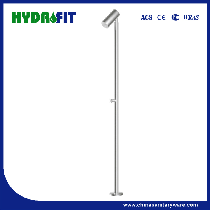 Manufacture Concealed Stainless Steel 304/316L Brushed Standing Mixer Outdoor Shower