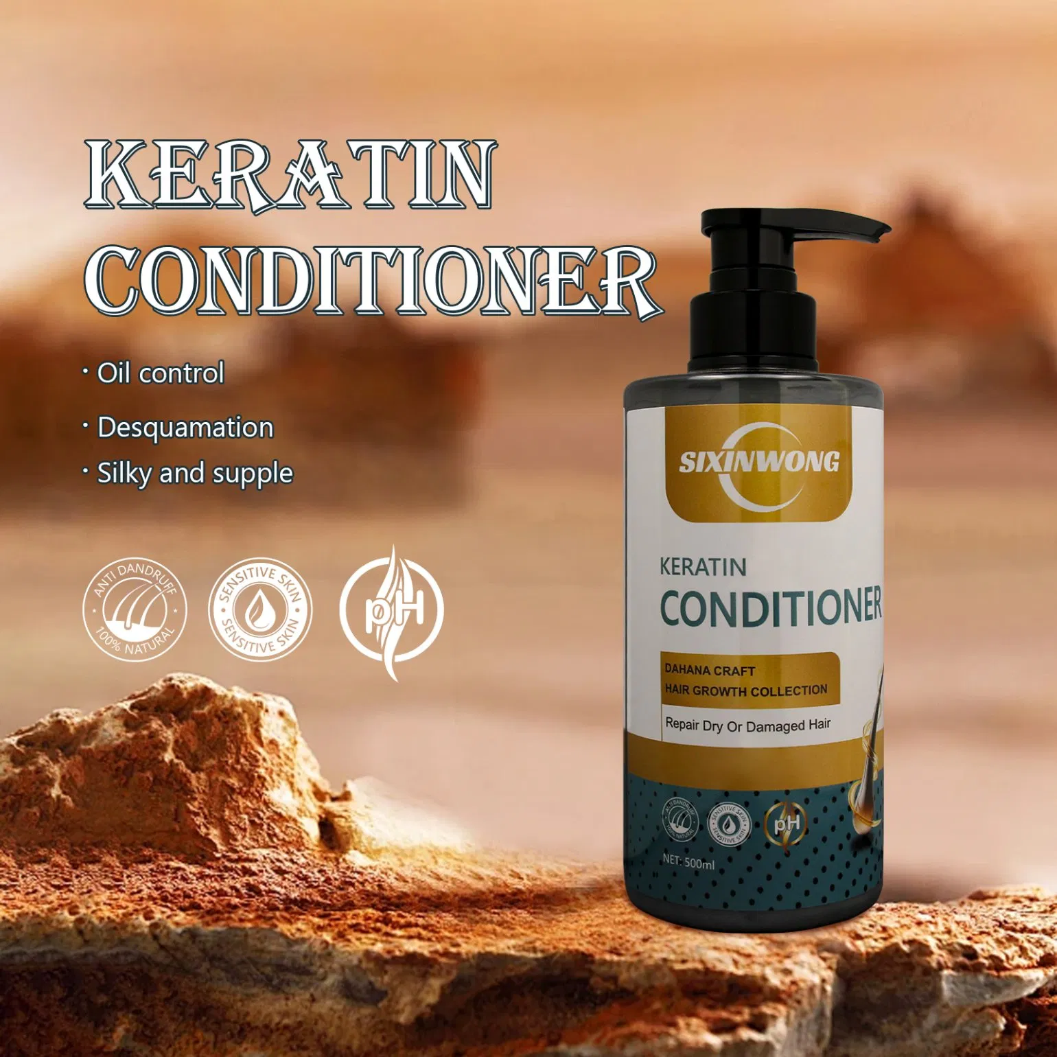 Beauty Cosmetics 500ml Silky and Supple for All Hair Types Keratin Conditioner