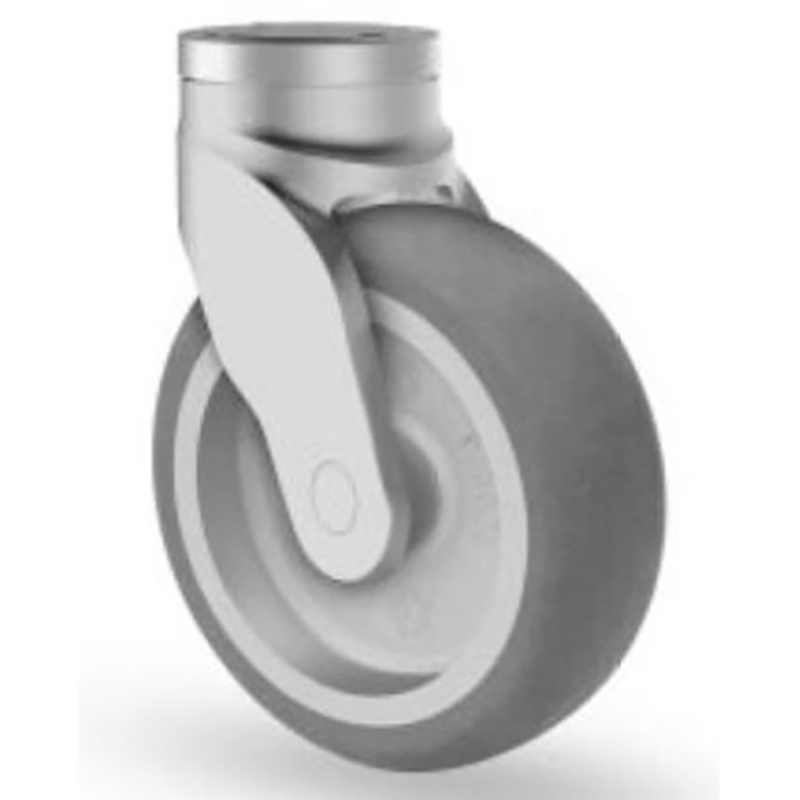 Plastic Bolt Hole Casters with Plain Bearing & Brake