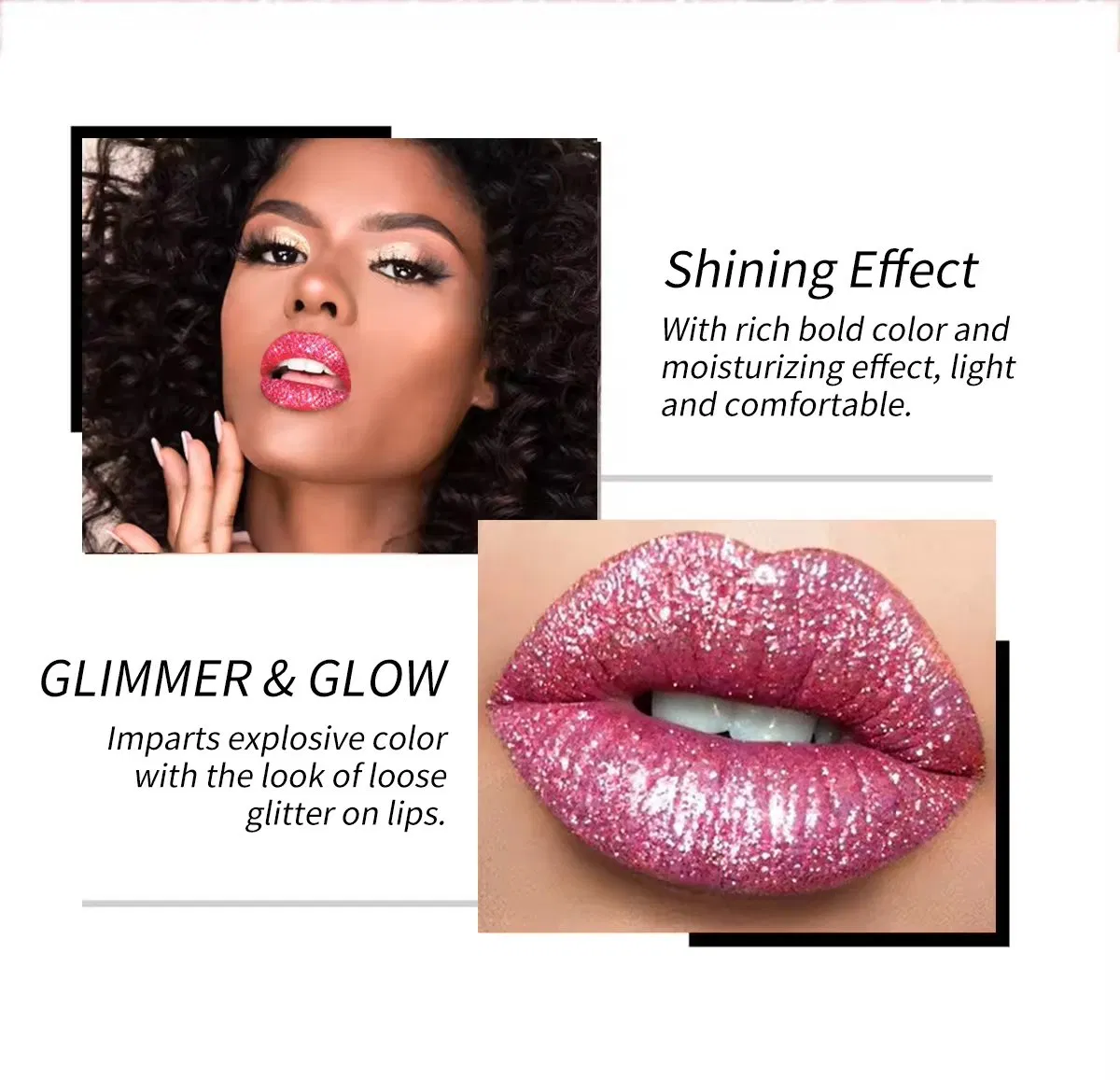 Custom Make Your Own Brand New Fashion Perfect Glitter Lipstick Diamond Flash Lipstick for Parties Dinners