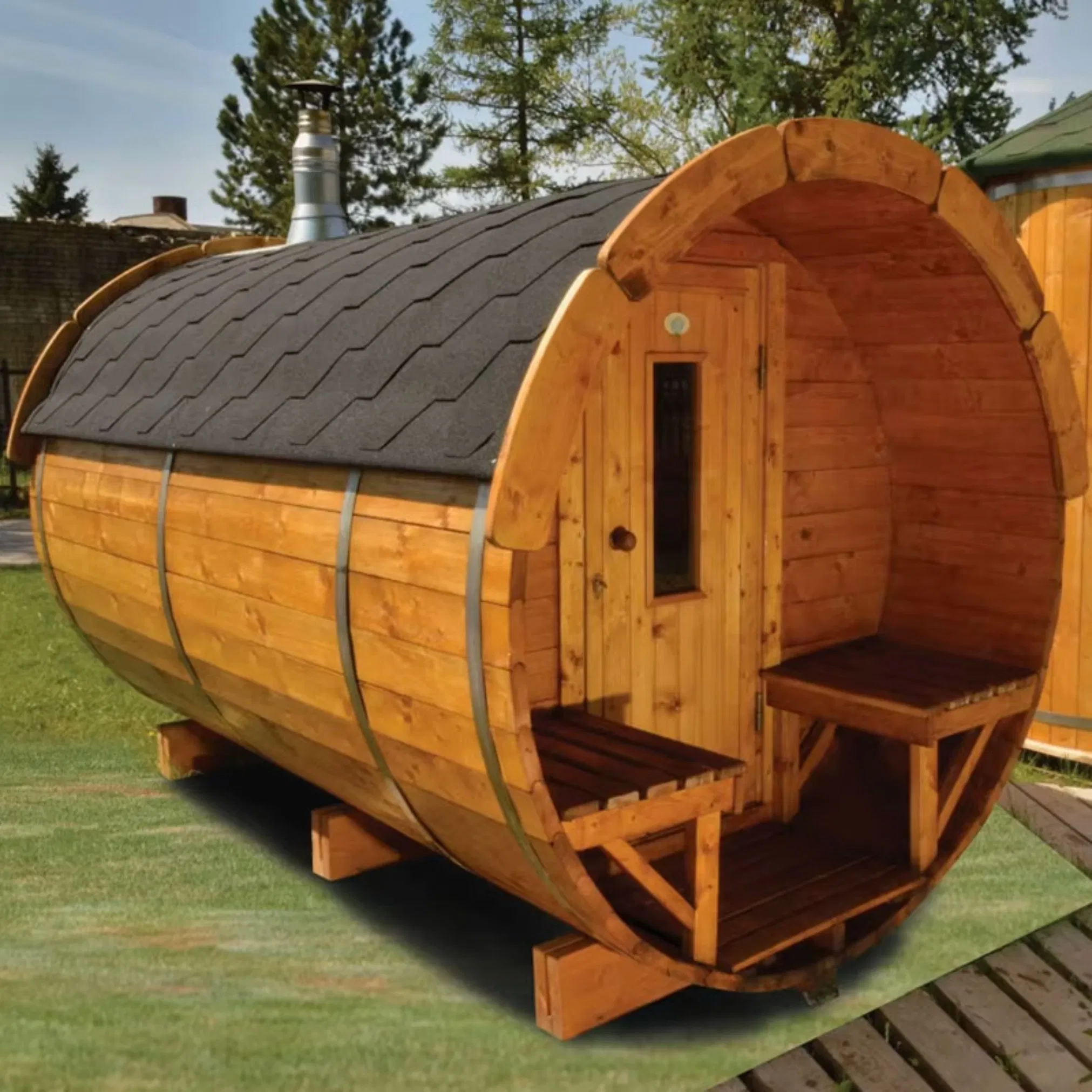 Уличная сауна Boda Premium Boyce из красного кедра