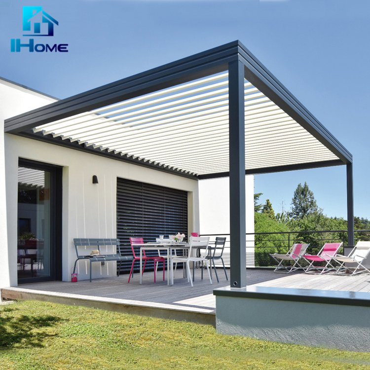 10X10 13X10 13X13 20X13 OEM Pergola Modern Outdoor Motorized Louvered Bioclimatic Aluminium Pergola