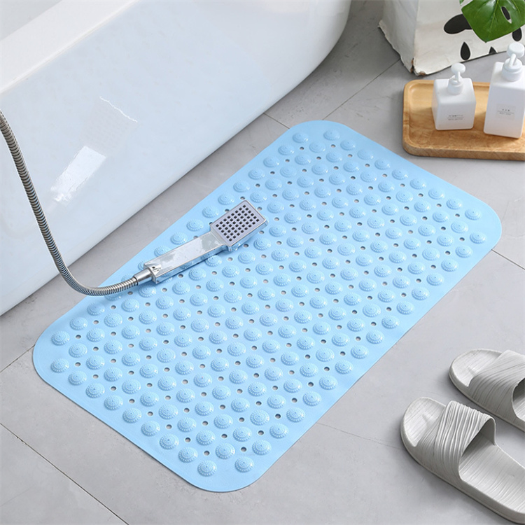 Household PVC Non Slip Anti Ship Large Bath Mat Safety Suction Cup Bathroom Shower Mat