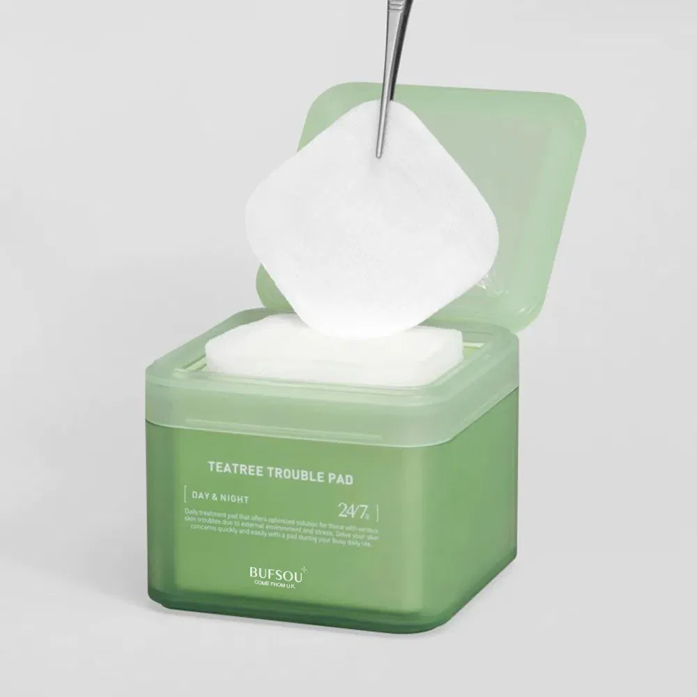 Vegan Korean Skin Care Anti Acne Face Exfoliating Repair Pores Acne Remove Nourished Hydrated Teatree Peel Pad