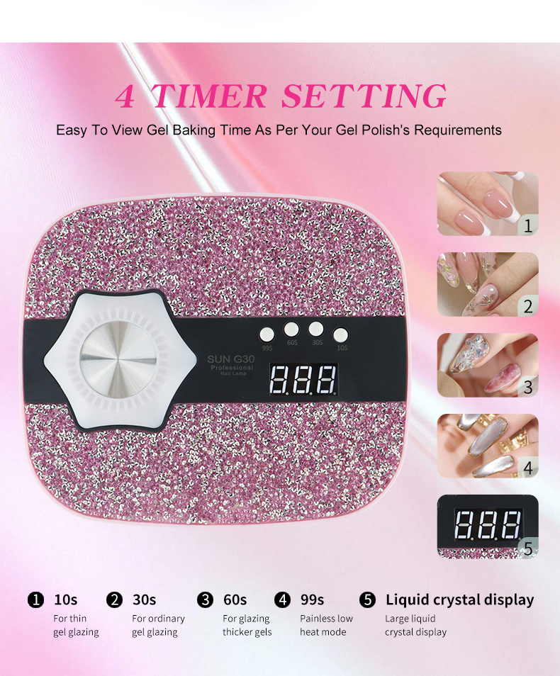 Beautiful Diamond UV LED Nail Lamp for DIY Nail Salon