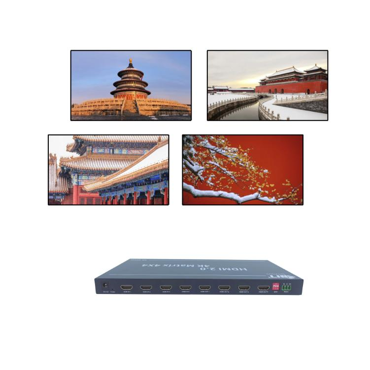 Bitvisus Support Protocol HDMI1.4 Hdcp1.4 4K Matrix Switcher HDMI Video Switches 4X4 Matrix Splitte