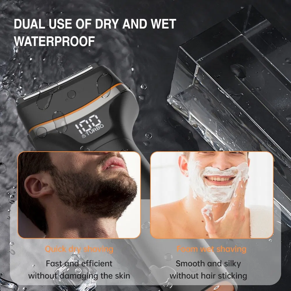 Lilipro S3 Electric Shaver for Men, Rechargeable and Cordless Razor, Black Wet and Dry, Foil Shaver