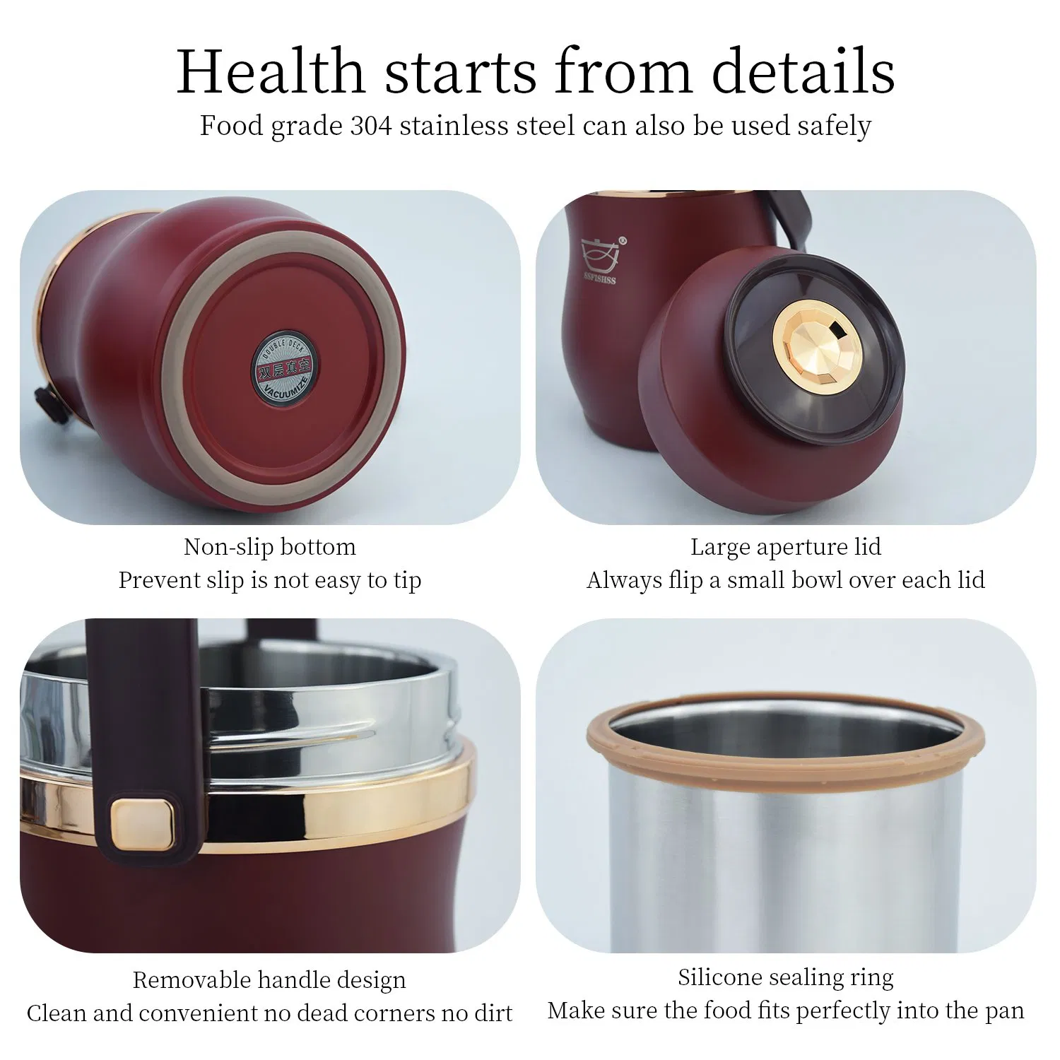 Red Vacuum Insulated Braising Pot