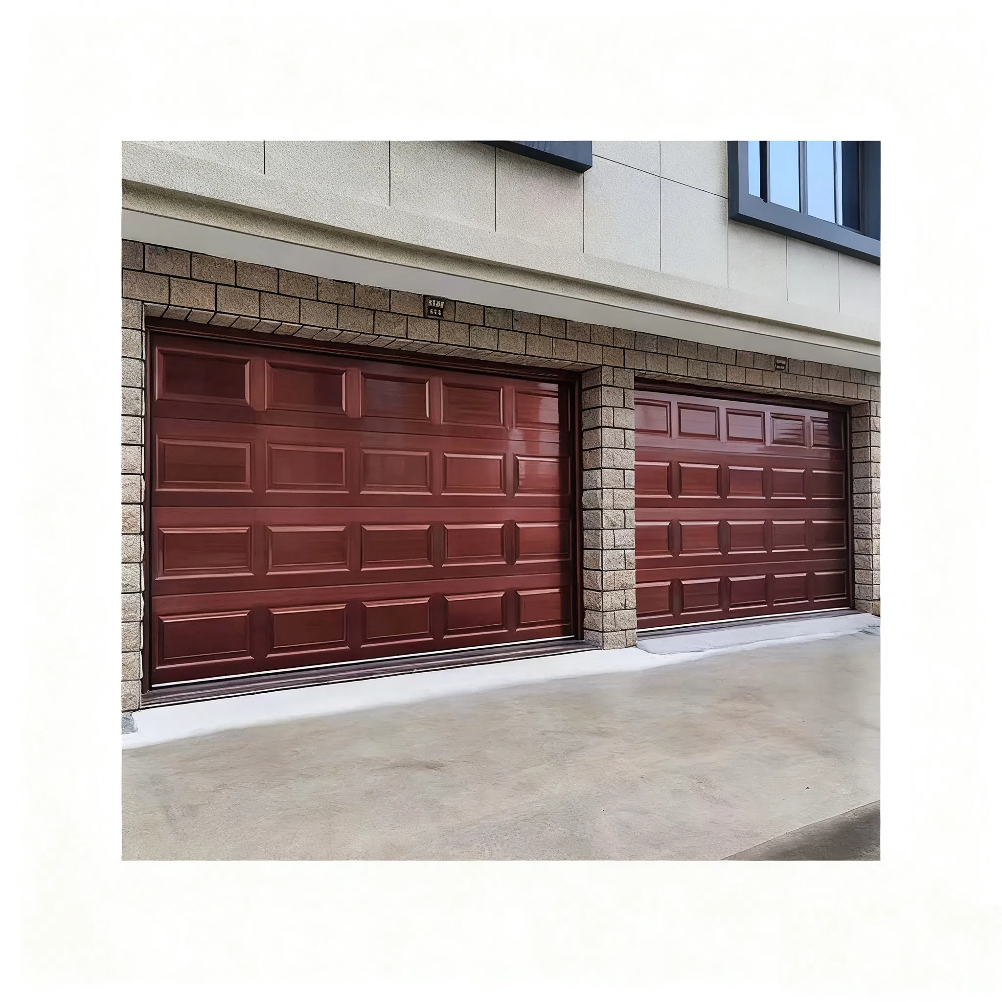 European-Style Aluminum Alloy Sectional Garage Door - Electric, Anti-Theft, Automatic & Smart Remote-Controlled, for Luxury Villas