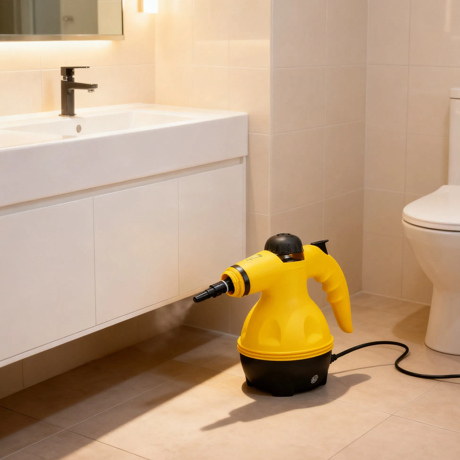 Longbank New Professional 3.0 Bar High Pressure Multifunction 1000W Electric Handheld Steam Cleaner with 9 Accessories