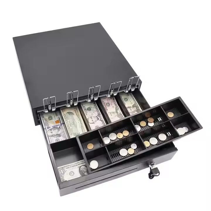 ED-K400 Edobbo Cash Box with Rj11/Rj12 Port Cash Drawer Black Color for Shop POS Cash Register Counter Checkout