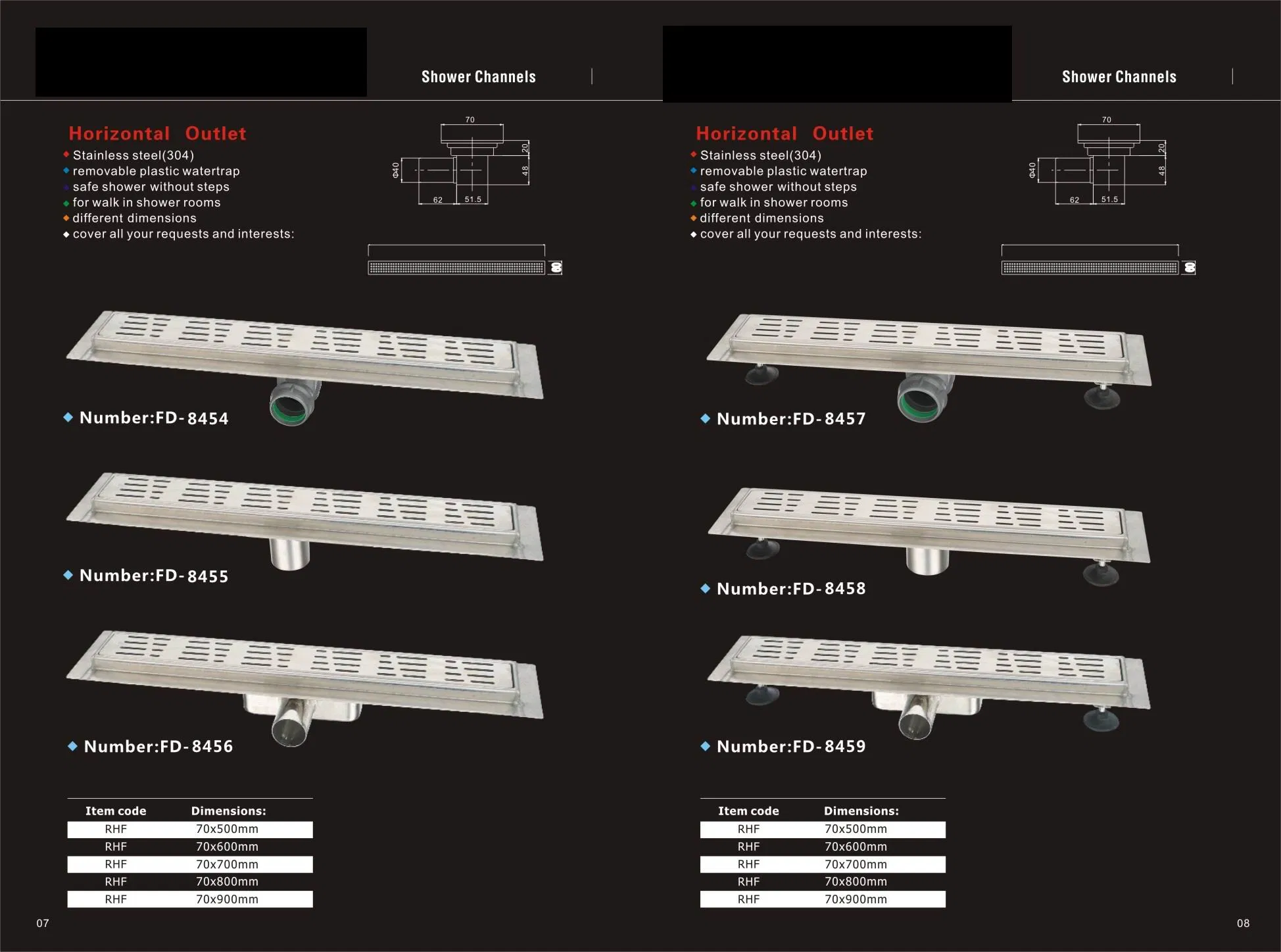 Quality Side Outlet Drain: CE Certified Linear Drain for Showers